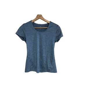 Athleta Size Small (S) Heather Grey T-Shirt Logo on Back of Shirt is Coming off